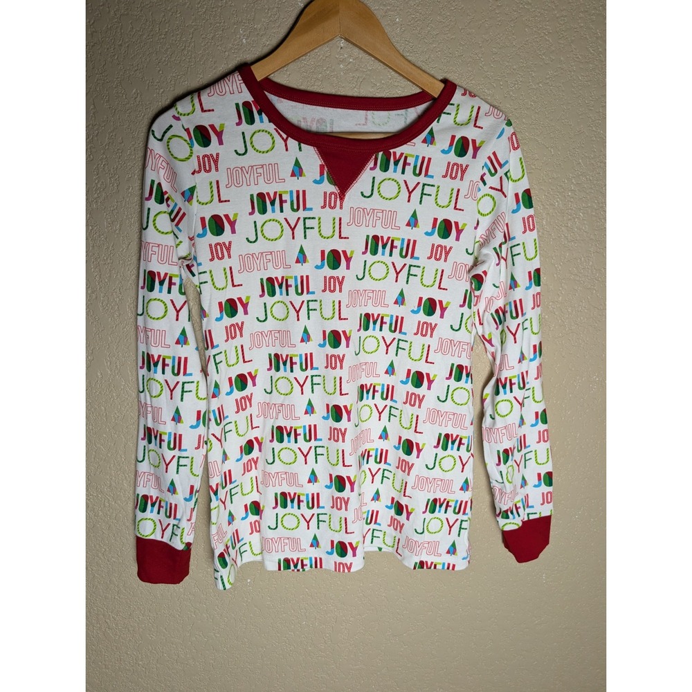 Wondershop Womens Small Christmas Pajama Top Joyful Long Sleeve Cozy Lounge